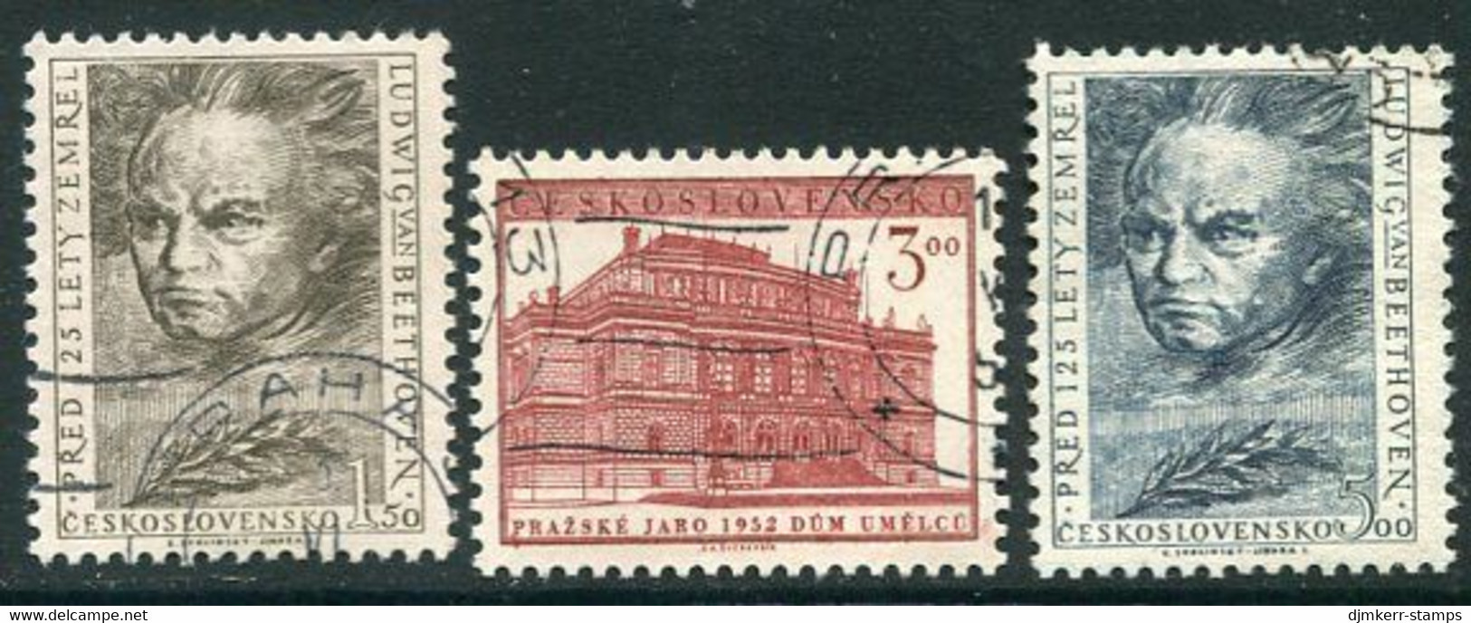 CZECHOSLOVAKIA 1952 Prague Spring Music Festival Used.  Michel 737-39 - Oblitérés