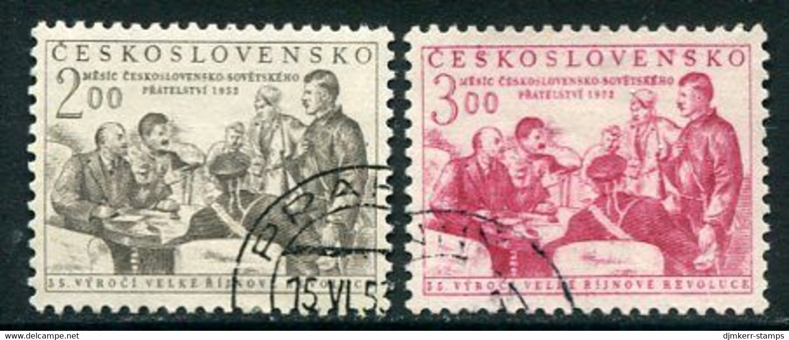 CZECHOSLOVAKIA 1952 October Revolution Used.  Michel 768-69 - Used Stamps
