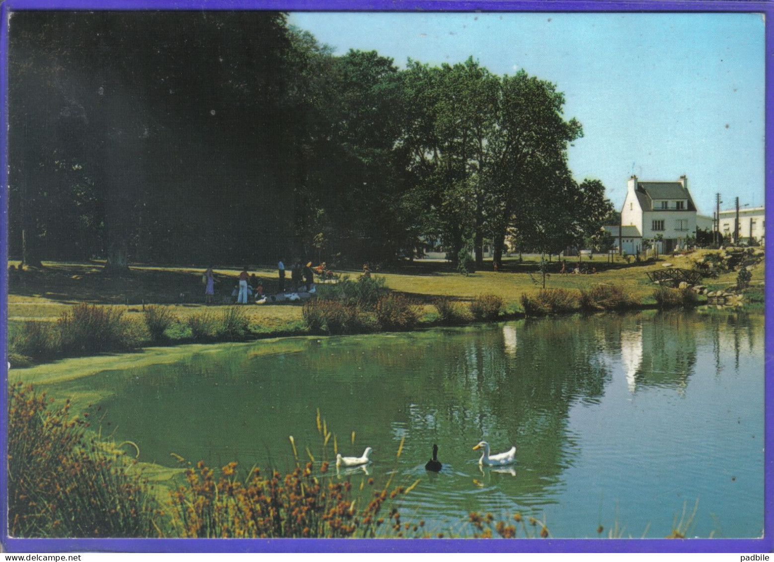 Carte Postale 56. Lanester Près Lorient  Le Parc Municipal Du Plessis Très Beau Plan - Lanester