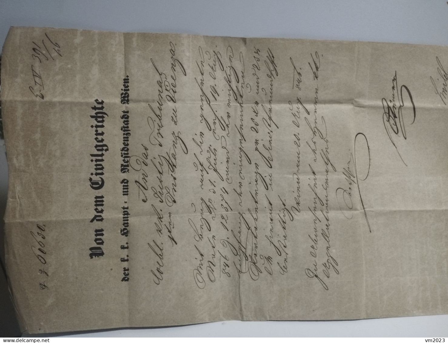Austria Postal History Letter To Identify. Win To Vicenza Italy - ...-1850 Préphilatélie