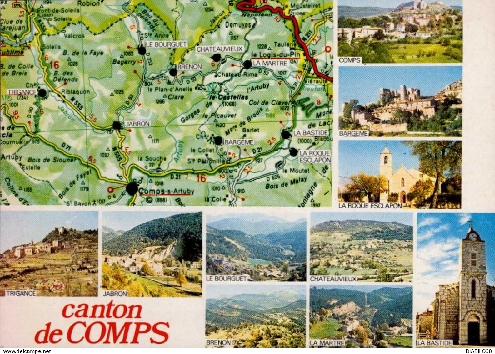CANTON DE COMPS    (  VAR )     MULTI-VUES - Comps-sur-Artuby
