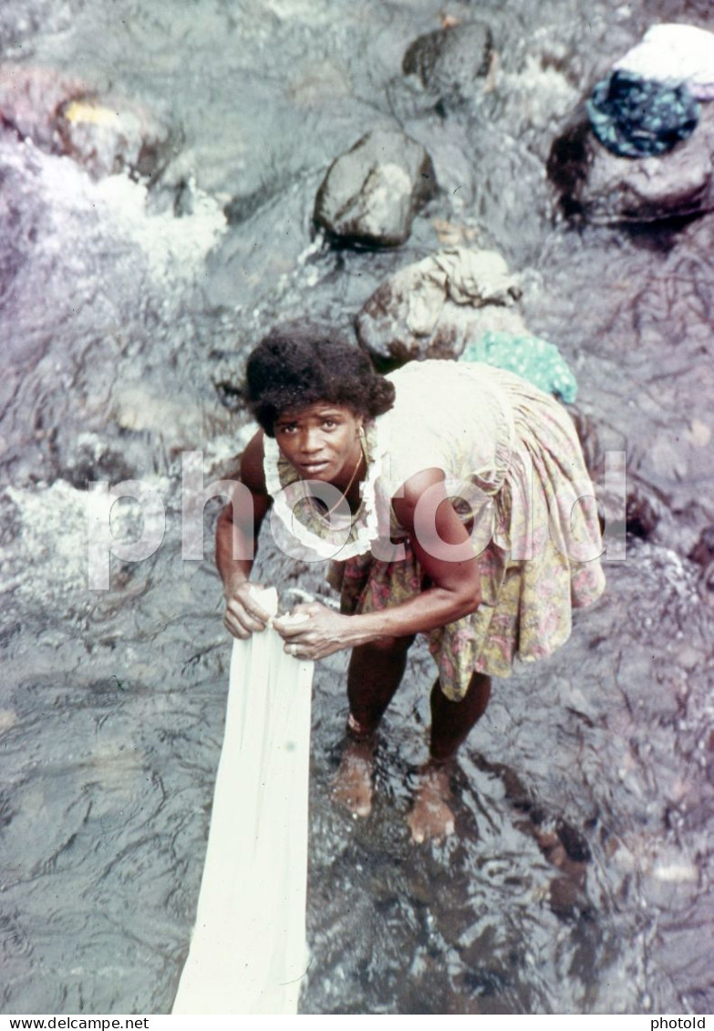 70s LAVADEIRA SAO TOME ETHNIC TRIBE SOUTH AFRICA AFRIQUE 35mm DIAPOSITIVE SLIDE NO PHOTO FOTO NB2818 - Diapositives