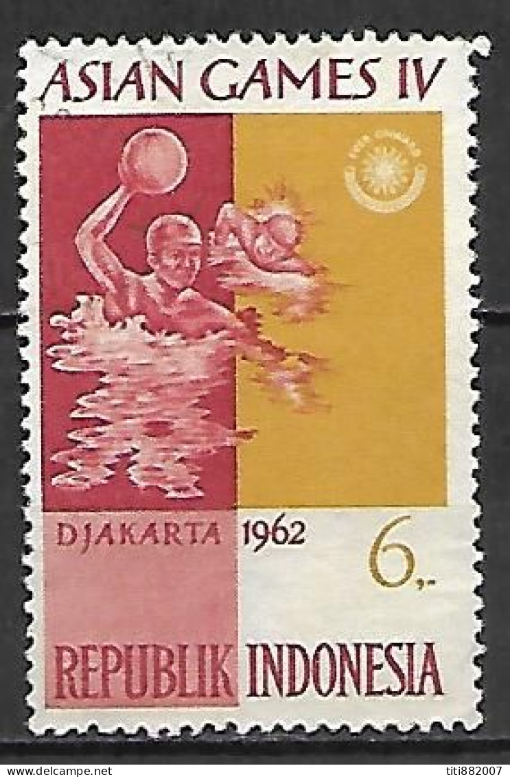 INDONESIE       -    1962.   Jeux De Djakarta    -    WATER - POLO   -    Oblitéré. - Wasserball