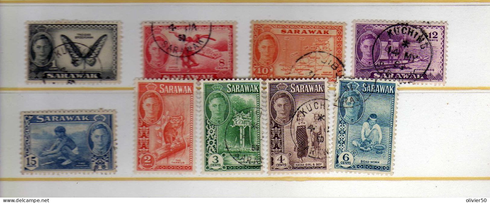 Sarawak - (1950-53) -   George  VI - Obliteres - Sarawak (...-1963)