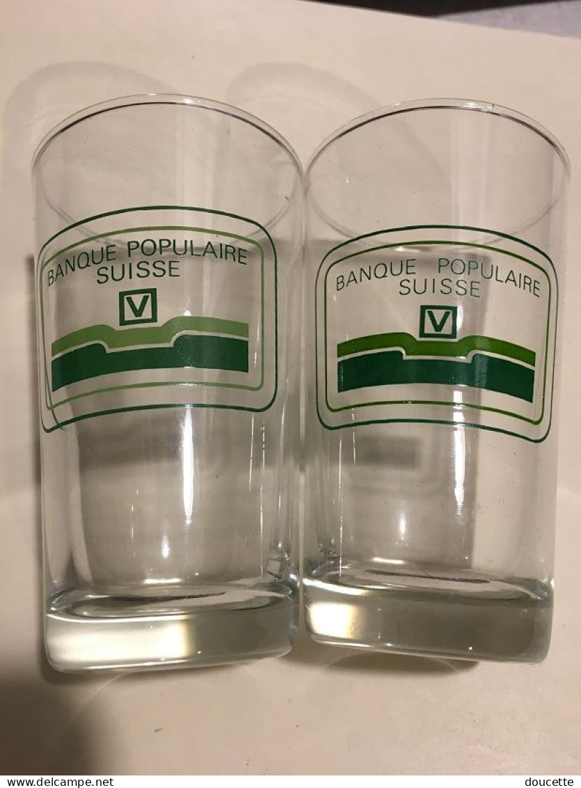 2  Verres à Liqueur Ou Digestif **BANQUE POPULAIRE SUISSE** - Vasos