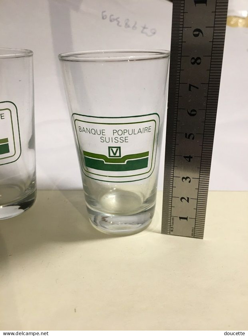 2  Verres à Liqueur Ou Digestif **BANQUE POPULAIRE SUISSE** - Vasos