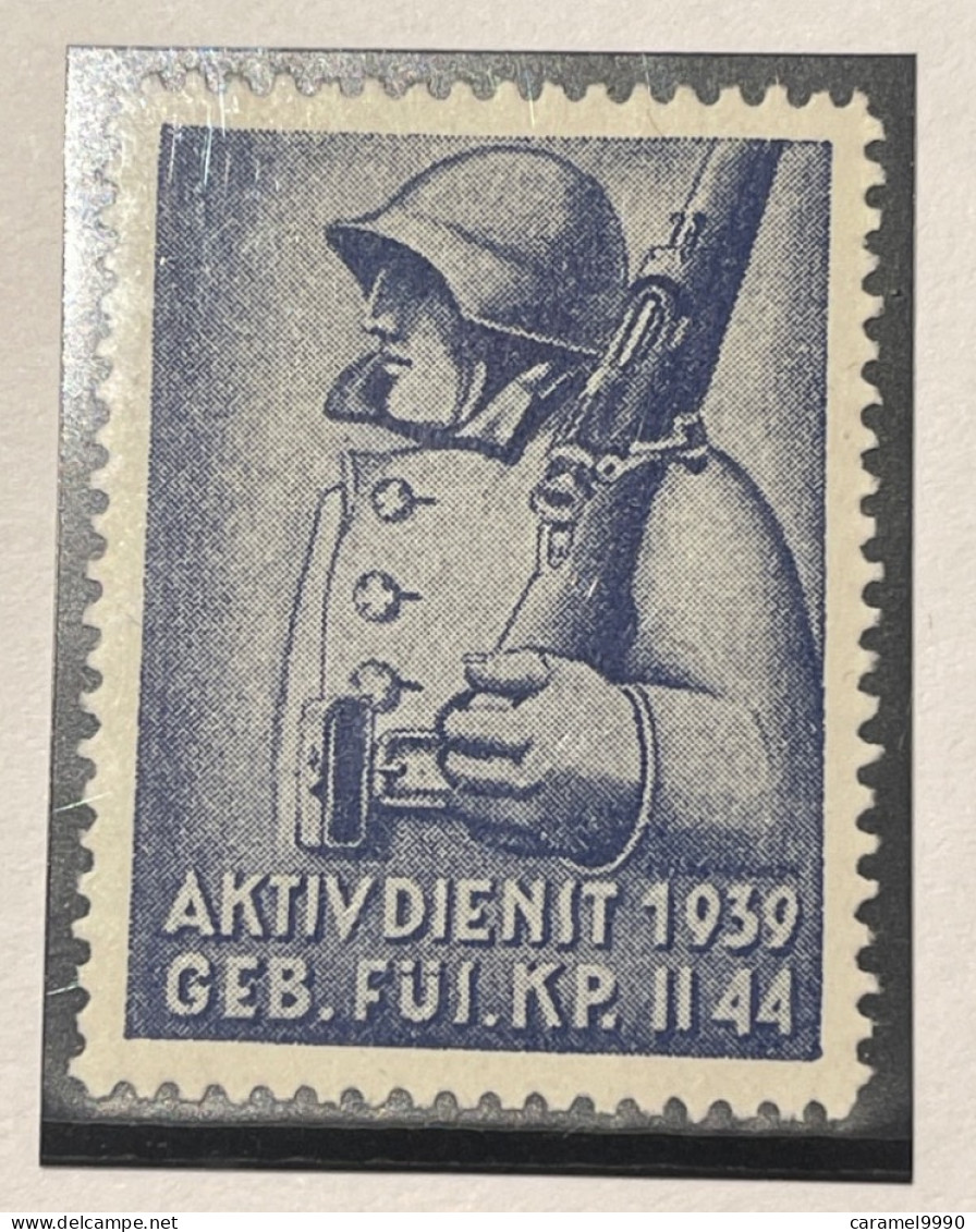 Schweiz Soldatenmarken Aktivdienst 1939  Geb. Fui. Kp II 44 Z 18 - Vignettes