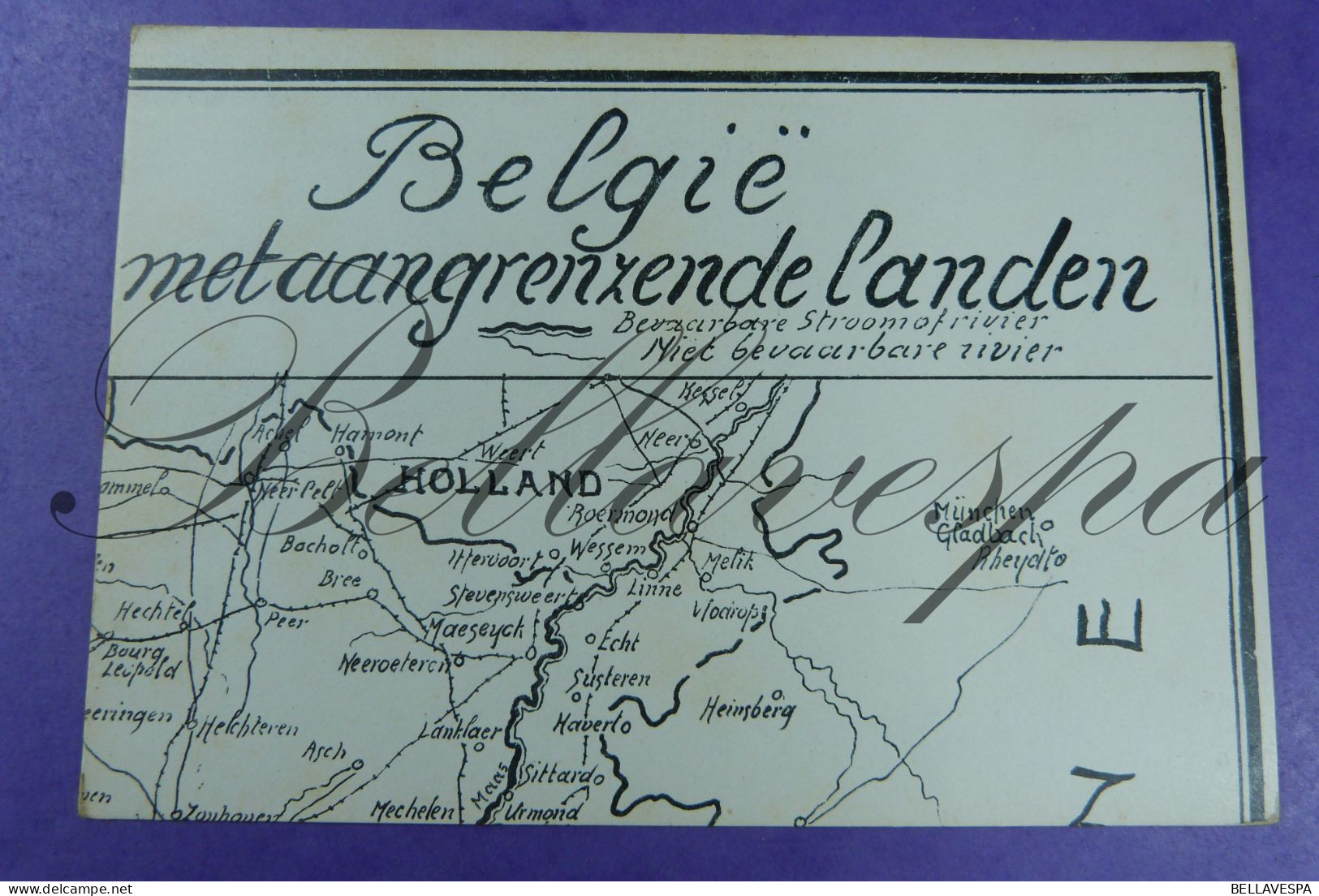 Postkaart puzzel Peniche waterwegen België Binnenvaart 12 x cpsm volledig  Druk  V.van Dieren Antw.