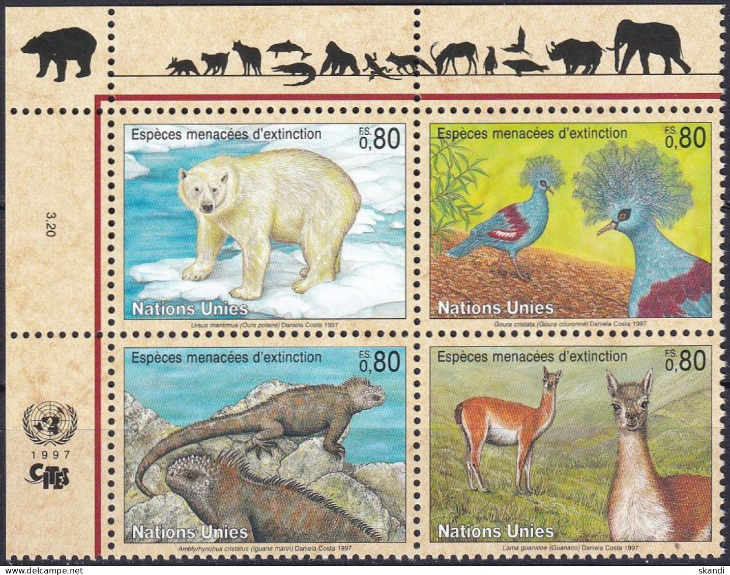 UNO GENF 1997 Mi-Nr. 305/08 ** MNH - Ungebraucht