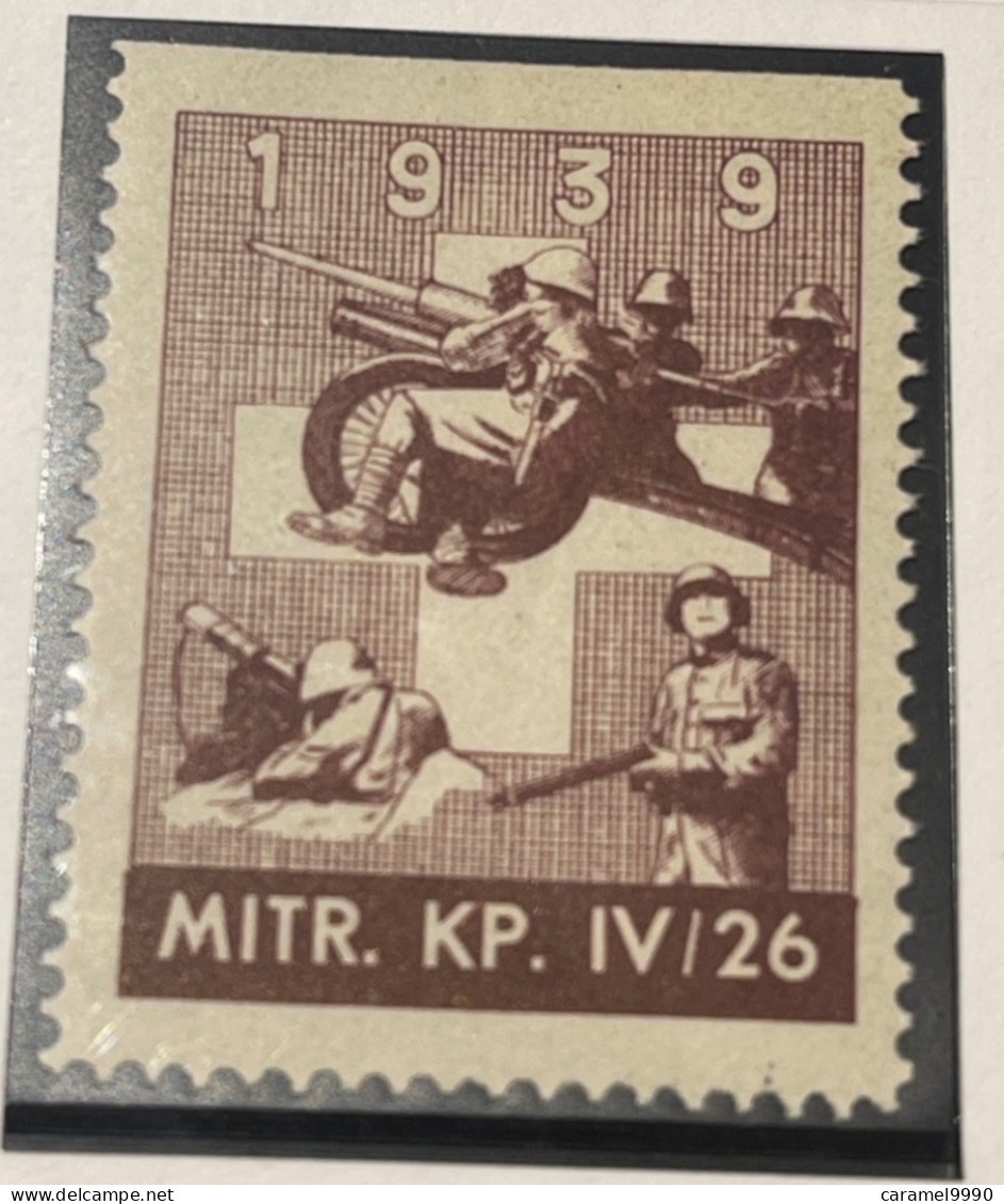 Schweiz Soldatenmarken 1939  Mitr. KP IV 26 Z 18 - Vignettes
