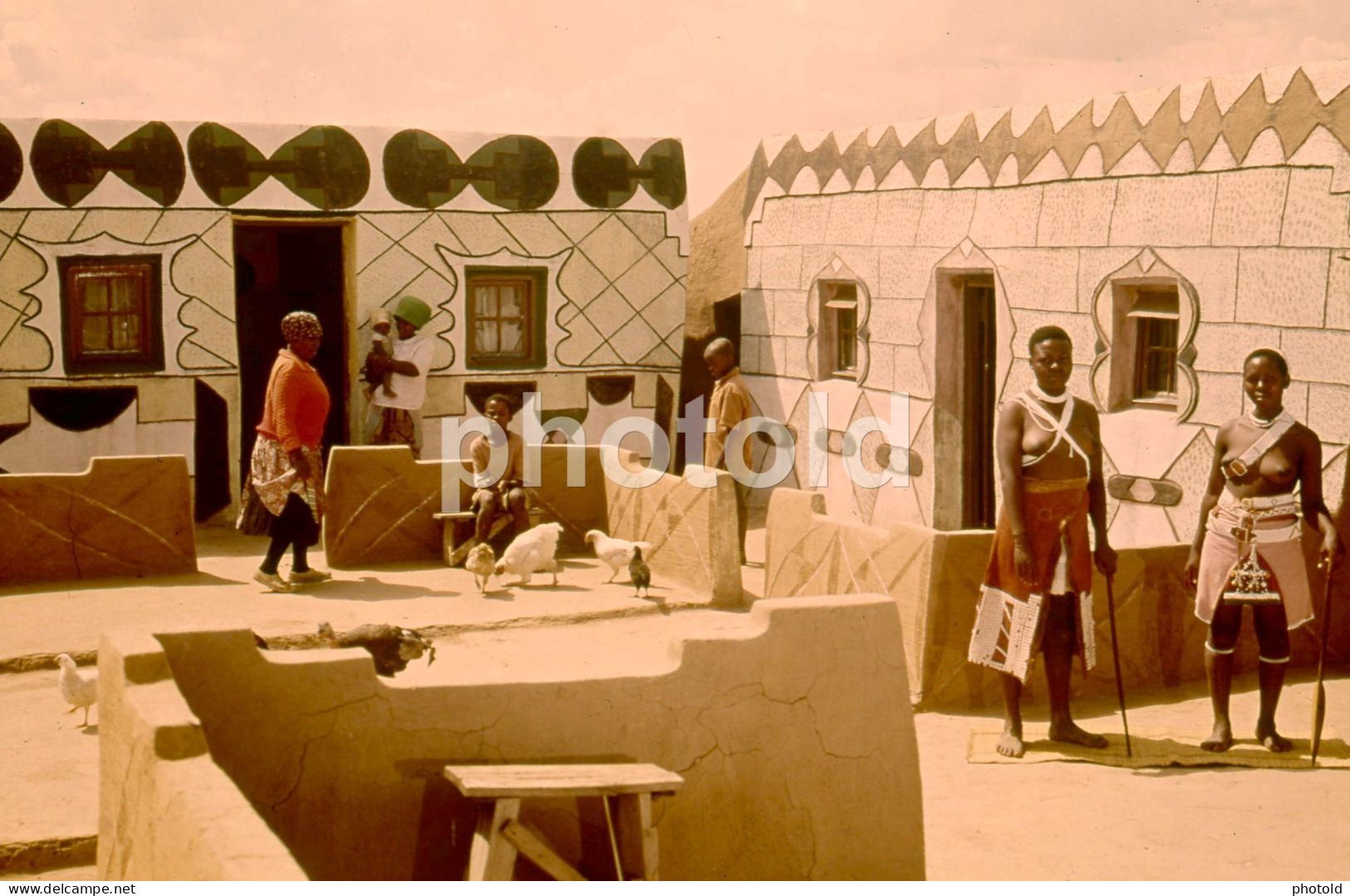 70s AFRICAN LIFE  ETHNIC TRIBE SOUTH AFRICA AFRIQUE 35mm DIAPOSITIVE SLIDE NO PHOTO FOTO NB2833 - Diapositives