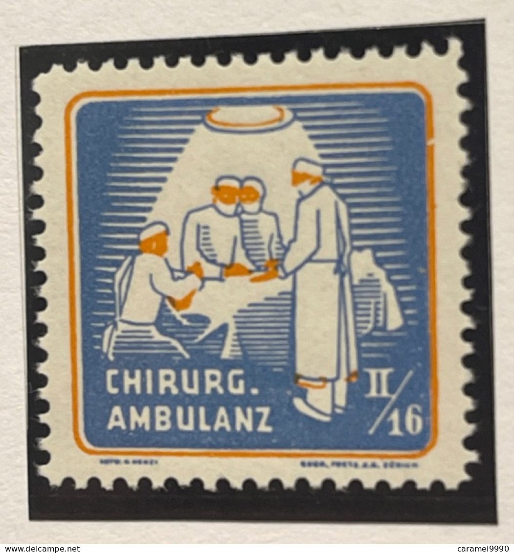 Schweiz Soldatenmarken Chirurg Ambulanz II/16 Z 18 - Vignetten