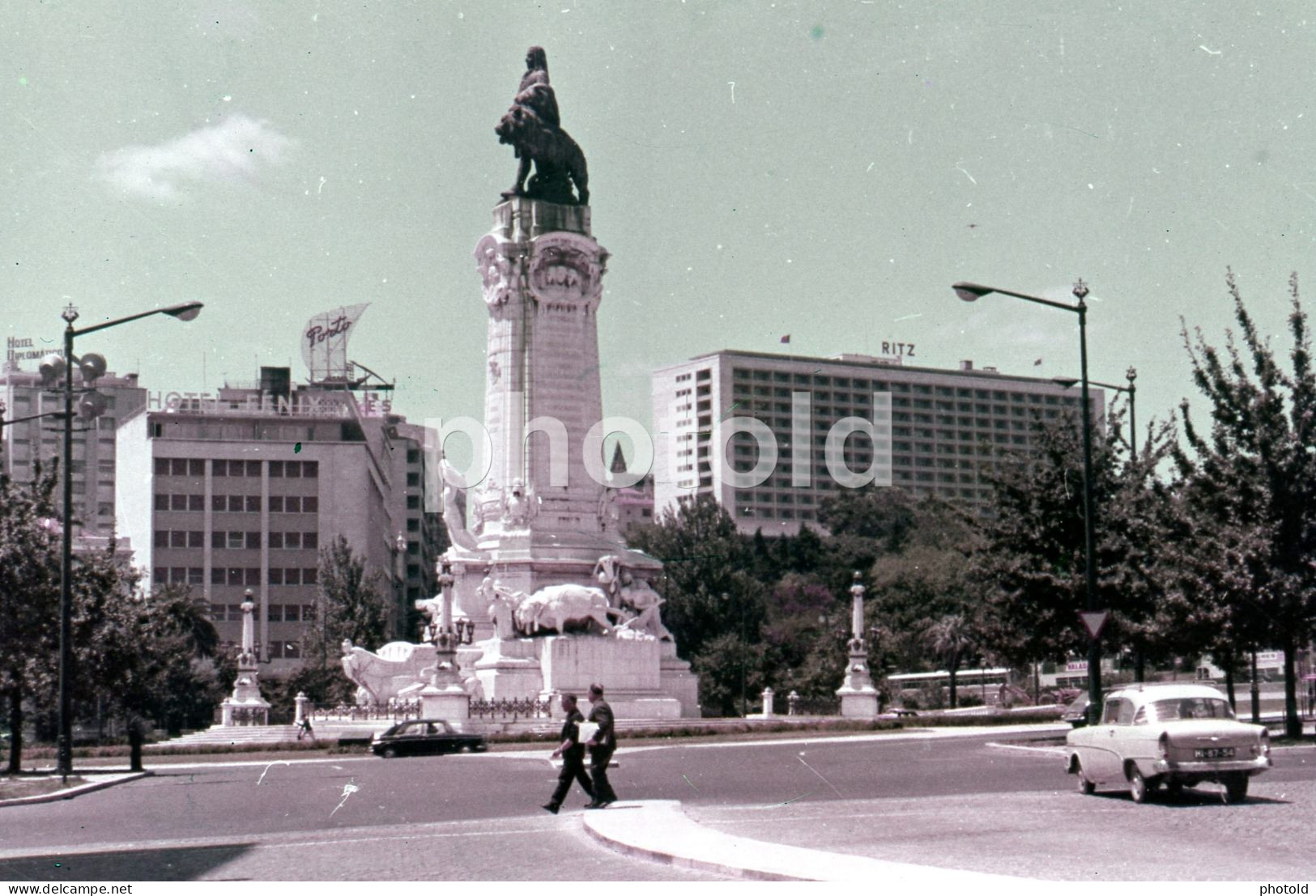 60s OPEL REKORD MARQUES DE POMBAL LISBOA PORTUGAL 35mm DIAPOSITIVE SLIDE NO PHOTO FOTO NB2835 - Diapositives