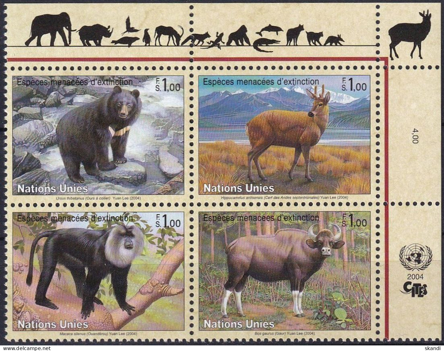 UNO GENF 2004 Mi-Nr. 482/85 ** MNH - Unused Stamps