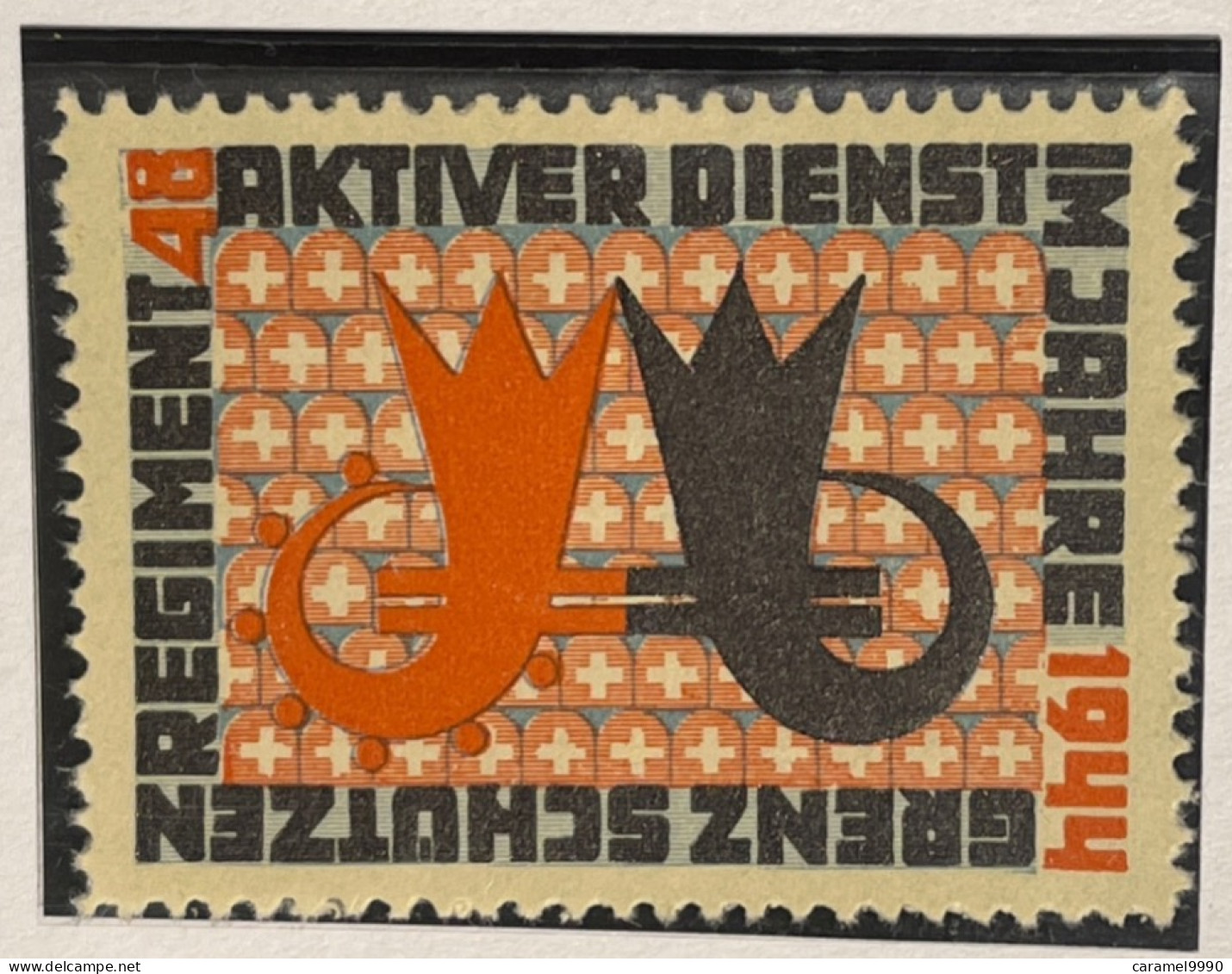 Schweiz Soldatenmarken Grenztruppen Regiment 48 Grenz Schützen 1944 Z 18 - Vignetten