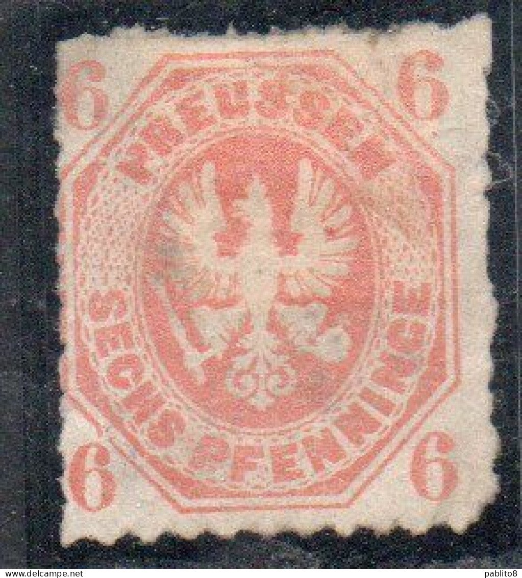 GERMANY GERMANIA GERMAN OLD STATES PREUSSEN PRUSSIA 1861 1867 COAT OF ARMS 6pf MH - Ungebraucht