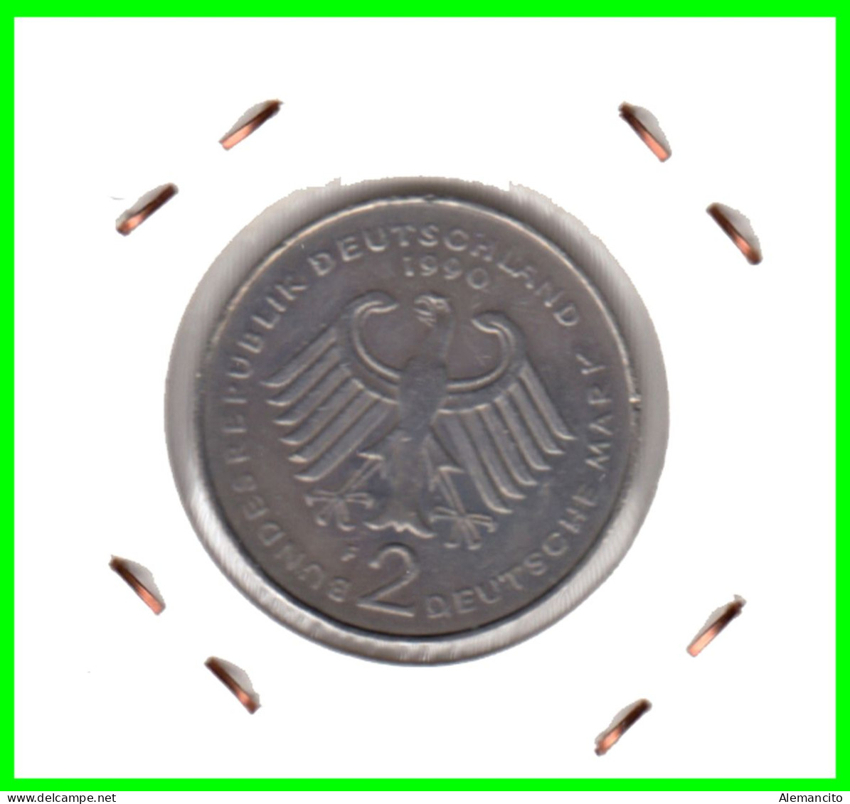 COIN ALEMANIA ( GERMANY ) MONEDA DE 2.00 DM AÑO 1999 CECA-F - STTUCART -LUDWIG ERHARD - NÍQUEL- - 2 Marchi