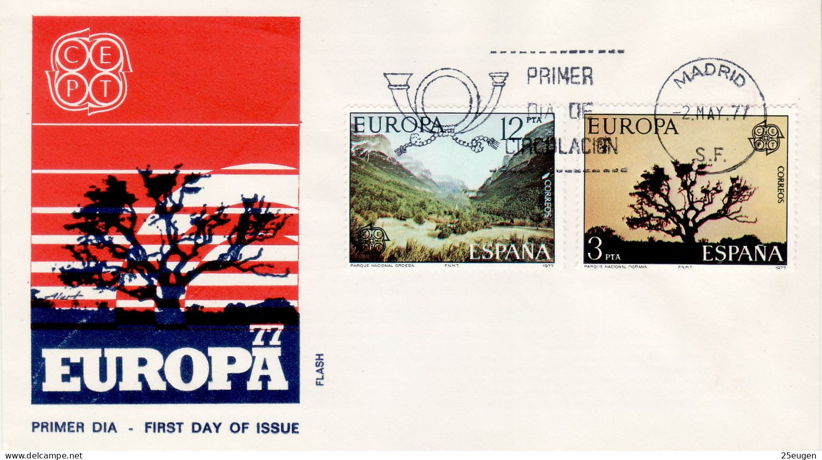 SPAIN 1977  EUROPA CEPT   FDC - 1977