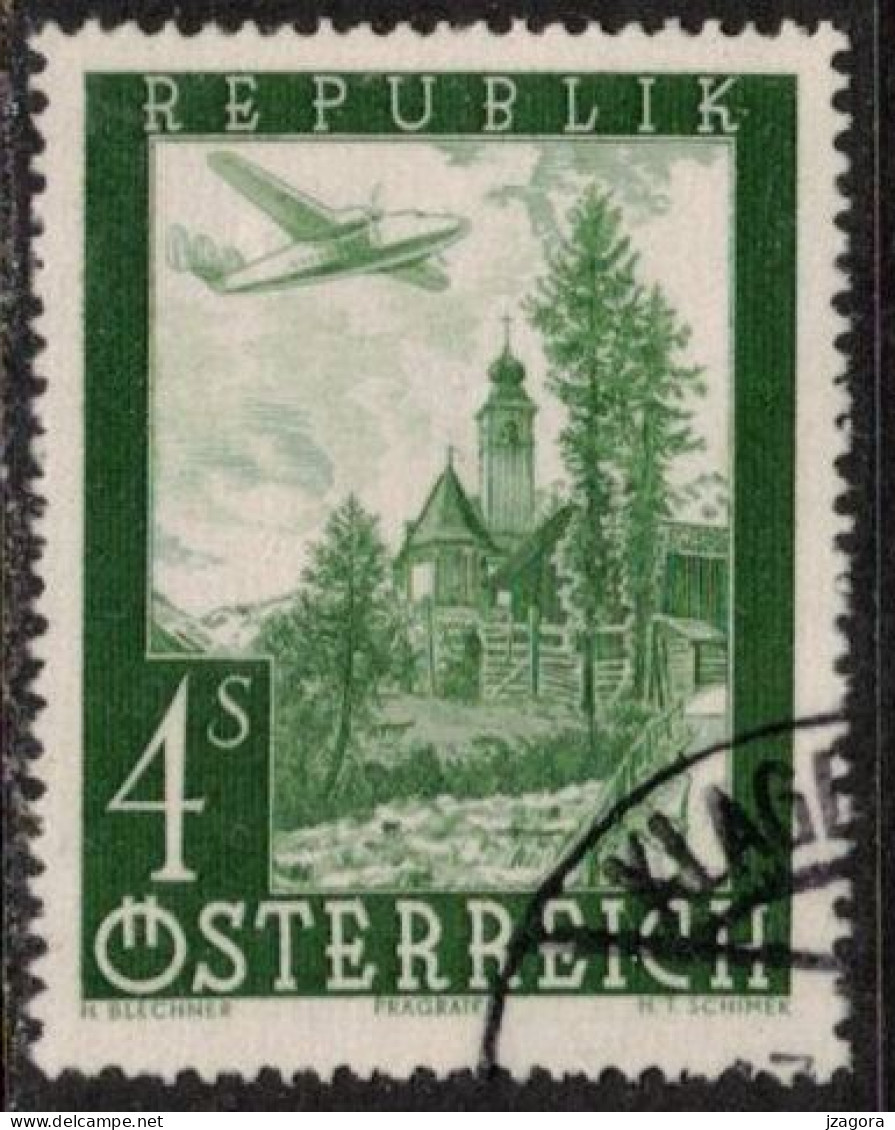 ARCHITECTURE CHURCH KIRCHE EGLISE  AUSTRIA ÖSTERREICH AUTRICHE 1947 MI 826 Sc C51 Flugpost Air Mail - Used Stamps