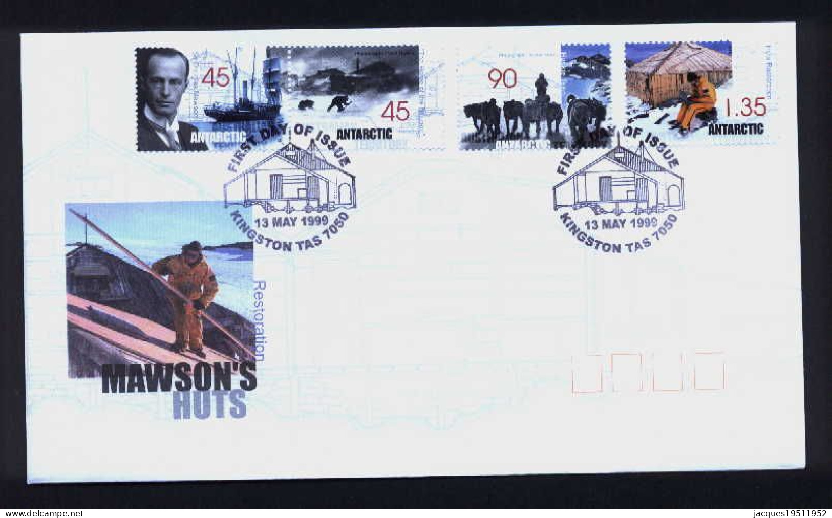 NE - AAT - 37 - Sir Douglas Mawson Expédtion De 1911-14   - Pj 13 Mai 1999 - FDC