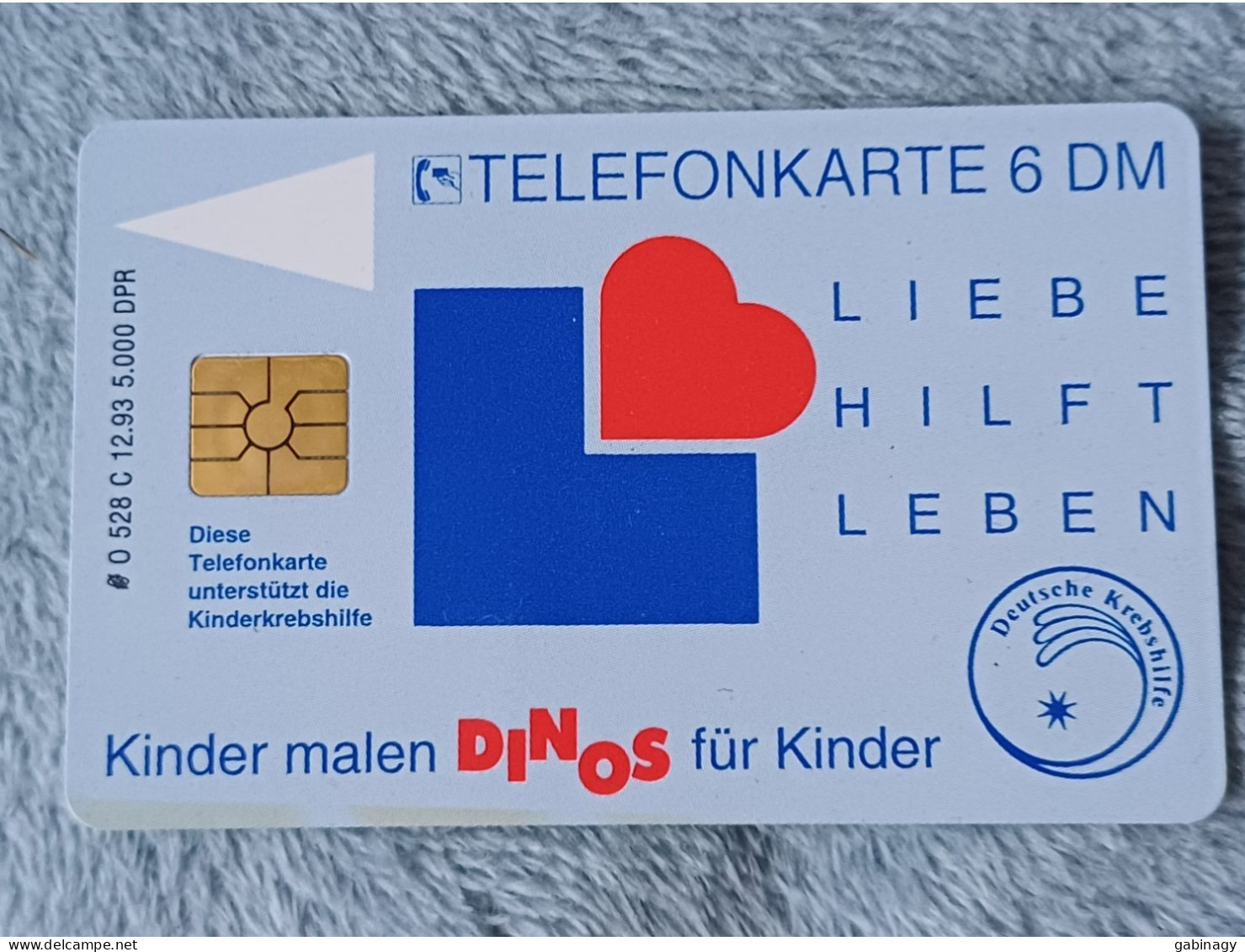 GERMANY-1019 - O 0528C 93 - Deutsche Krebshilfe - Kinder Malen Dinosaurier 3 - DINOAURS - 5.000ex. - K-Serie : Serie Clienti