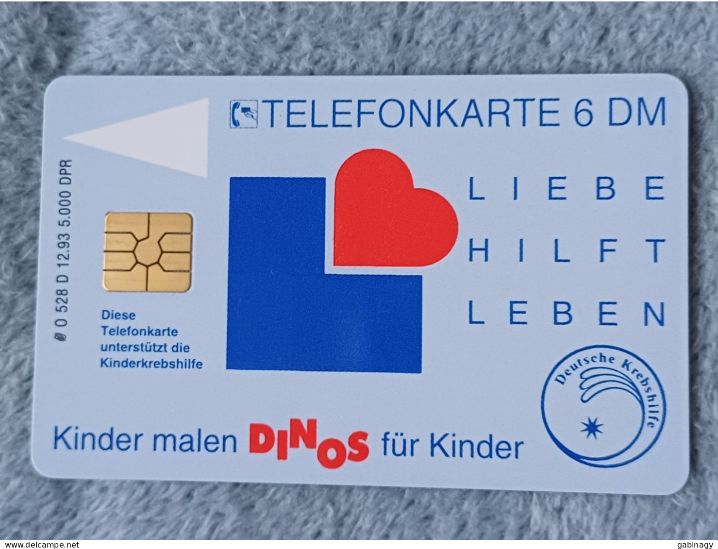 GERMANY-1020 - O 0528D 93 - Deutsche Krebshilfe - Kinder Malen Dinosaurier 4 - DINOAURS - 5.000ex. - K-Serie : Serie Clienti