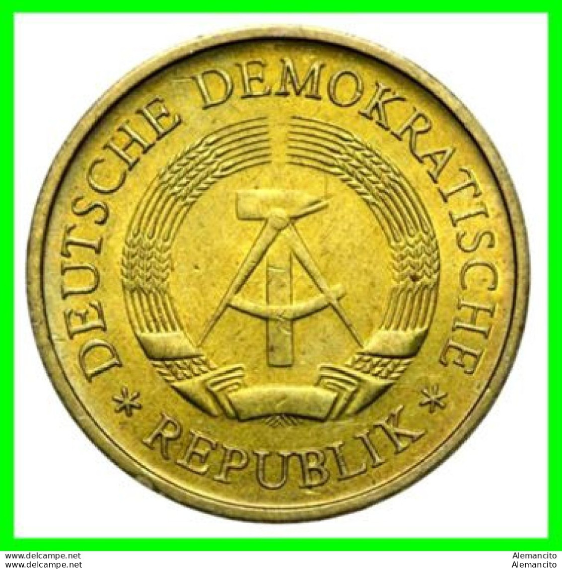 ( GERMANY DDR ) REPUBLICA DEMOCRATICA DE ALEMANIA ( DDR ) MONEDAS DE 20 PFENNING AÑO 1969  MONEDA EMBLEMA CECA- A - 20 Pfennig