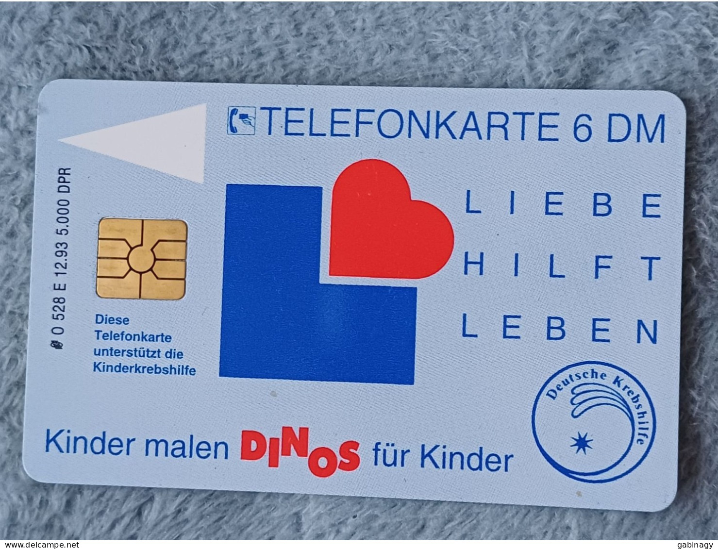 GERMANY-1021 - O 0528E 93 - Deutsche Krebshilfe - Kinder Malen Dinosaurier 5 - DINOAURS - 5.000ex. - K-Serie : Serie Clienti