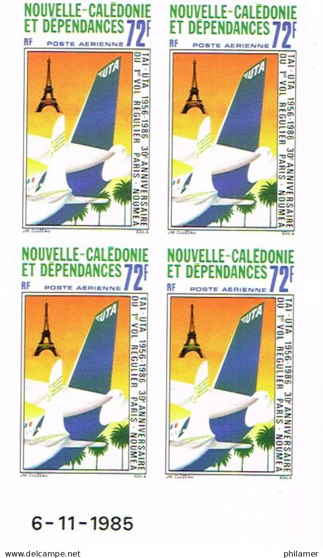 Nouvelle Caledonie Caledonia Timbre NON DENTELE  NEUF YT PA 250 UTA TAI AVION ANNIVERAIRE VOL PARIS NOUMEA - Unused Stamps