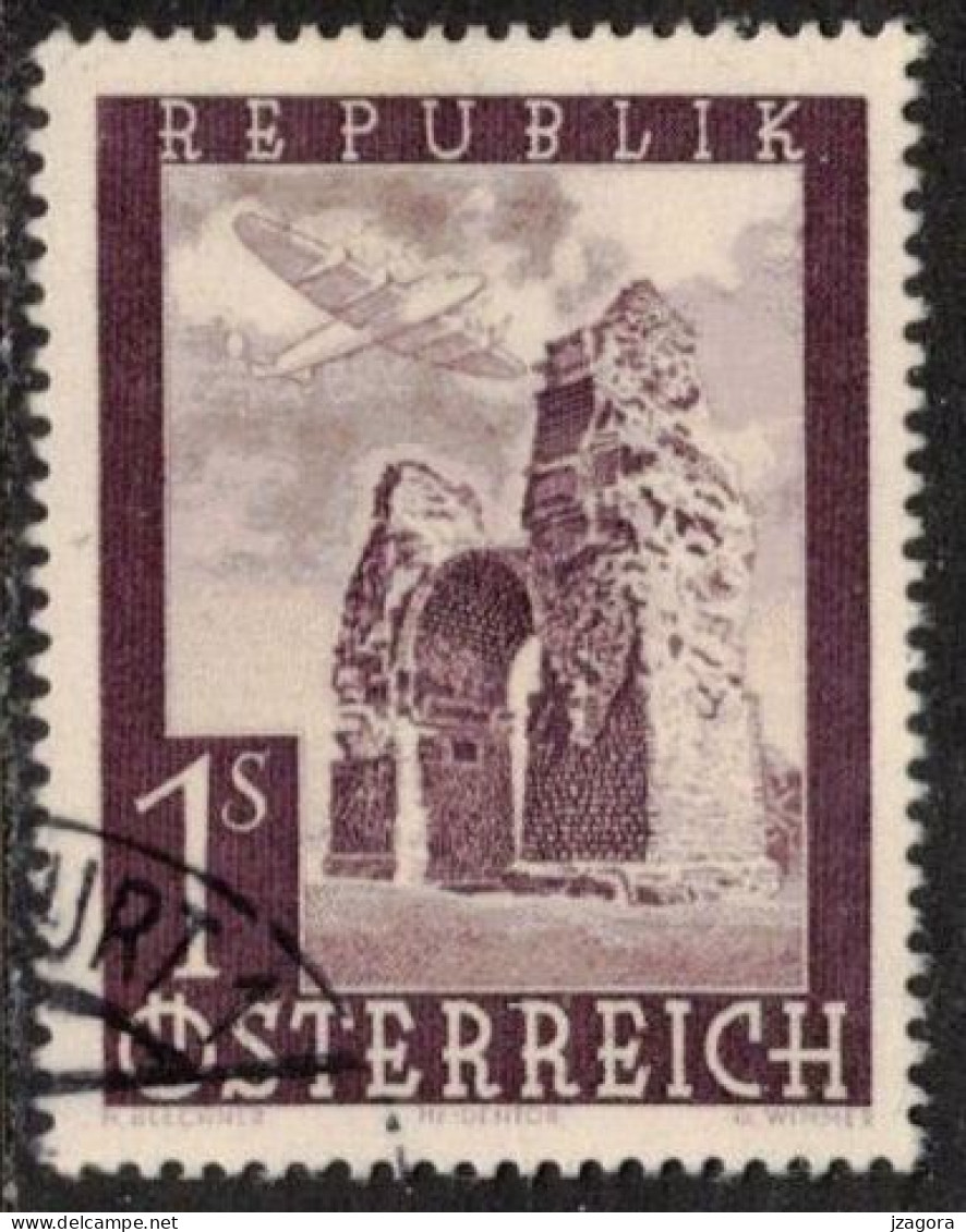 ARCHITECTURE HISTORY HISTOIRE ROMAN ARCH  ARC ROMAIN  AUSTRIA ÖSTERREICH AUTRICHE 1947 MI 823 Sc C48  Flugpost Air Mail - Gebruikt