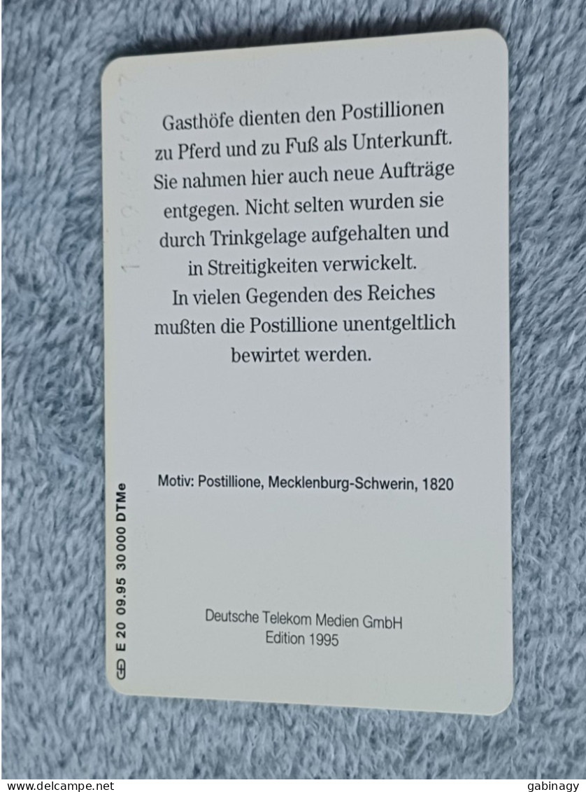GERMANY-1060 - E 20 95 - Postillione 4 - Mecklenburg-Schwerin, 1820 - MILITARY - 30.000ex. - E-Series : Edition - D. Postreklame