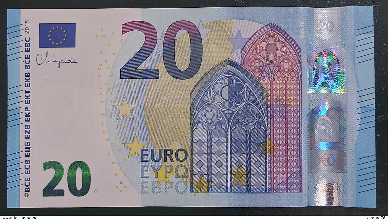 20 EURO S027H3 Serie SU Lagarde Italy Charge 05 Perfect UNC - 20 Euro