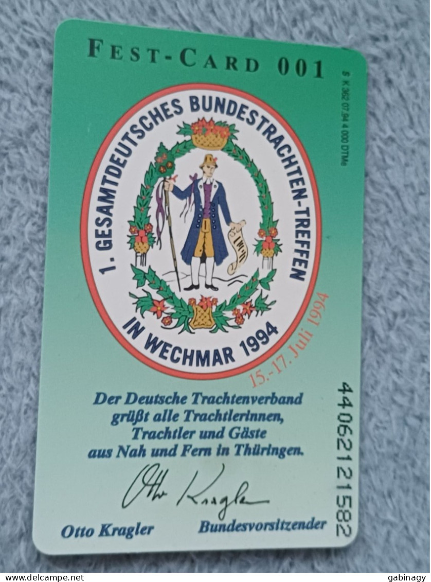 GERMANY-0123 - K 0362 94 - 1. Gesamtdeutsches Bundestrachten-Treffen In Wechmar - 4.000ex. - K-Series: Kundenserie