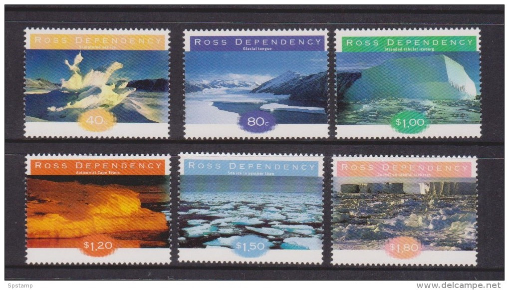 Ross Dependency 1998 Antarctic Ice Formation Set 6 MNH - Sonstige & Ohne Zuordnung