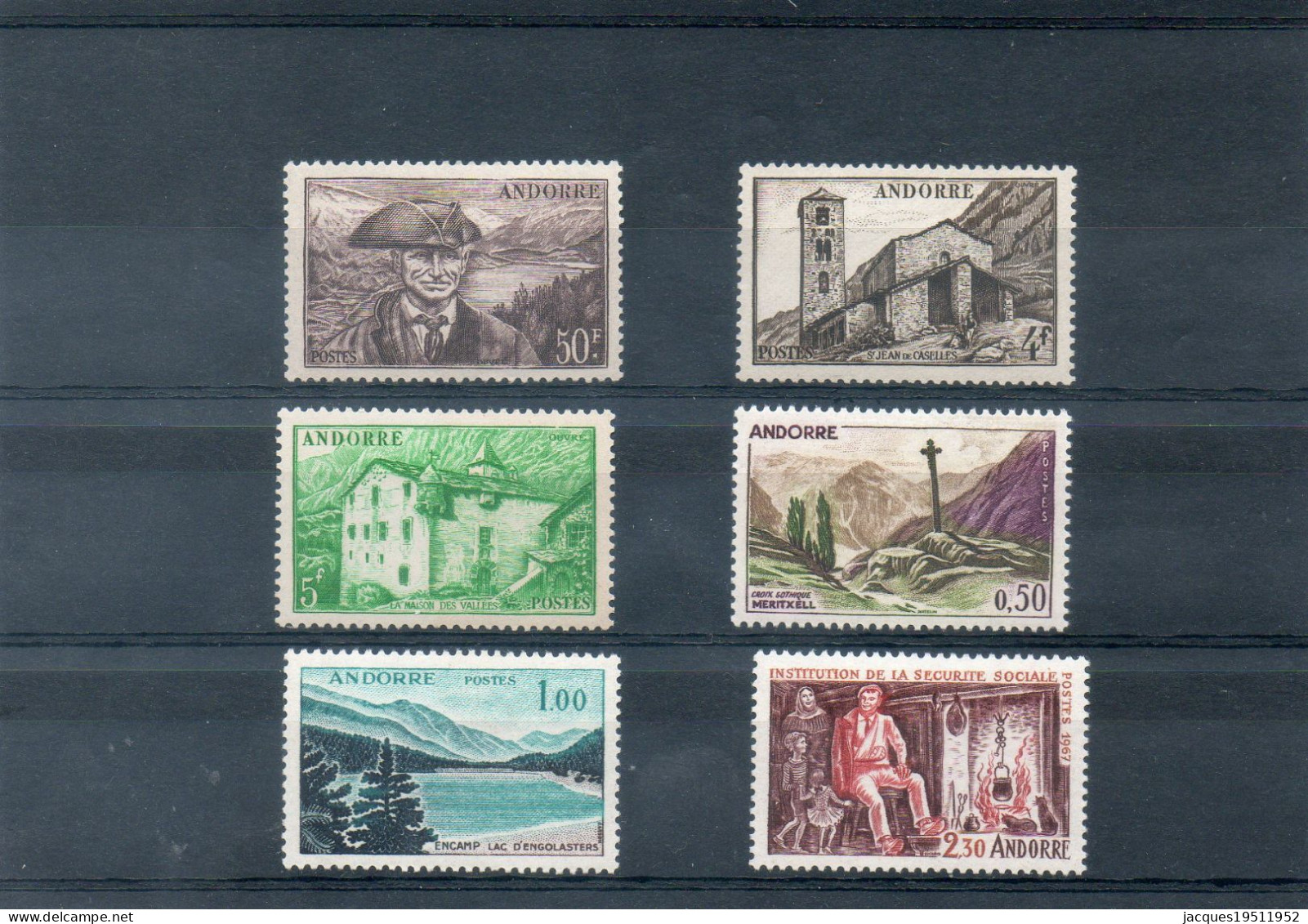 NE - Andorre - 5 - 6 Timbres Neufs Avec Trace Charnière Légère - Collections