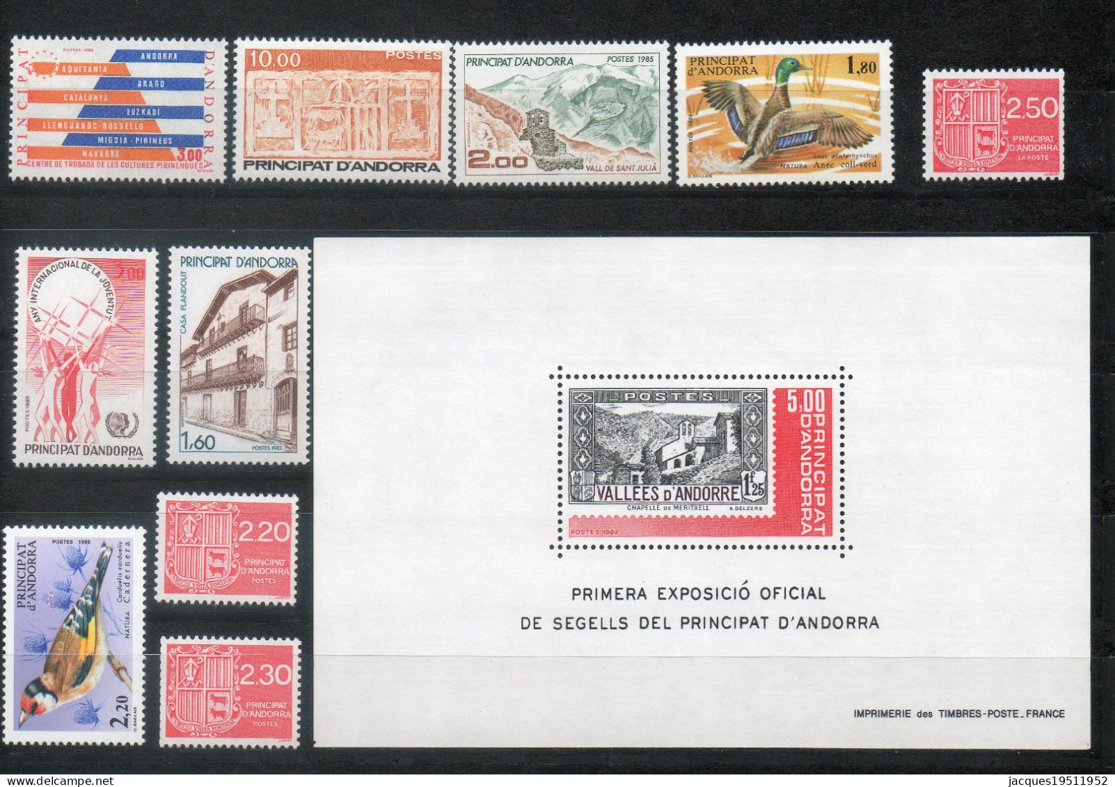 NE - Andorre - 6 - 10 Timbres Et 1 Bloc Neufs ** - Collezioni