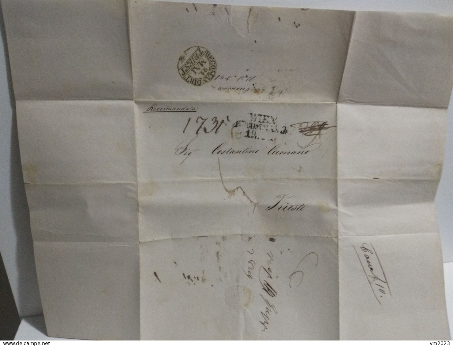 Austria Postal History Letter To Identify.  Wien - Trieste  1849 - ...-1850 Préphilatélie