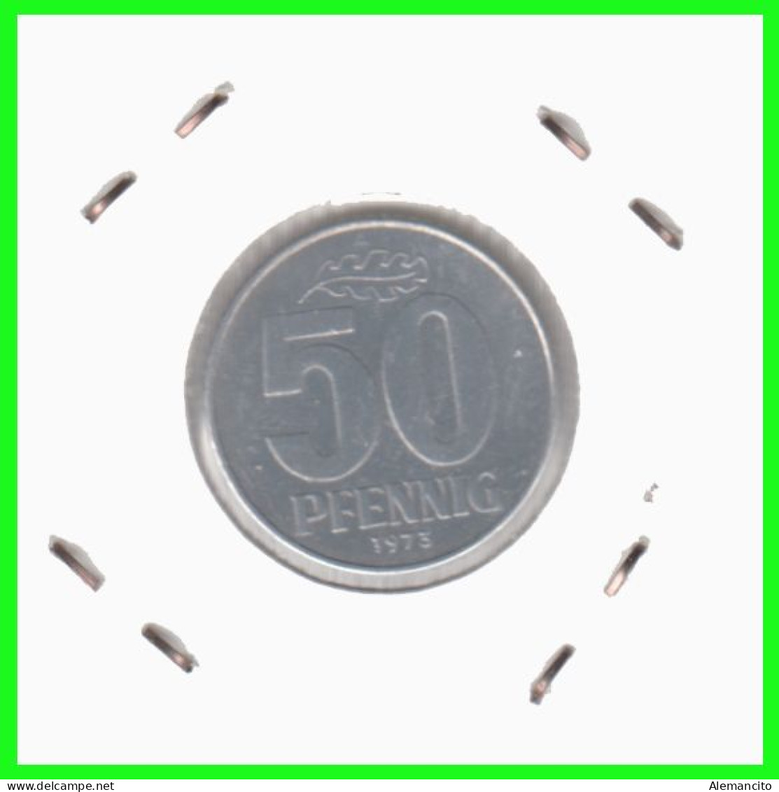 ( GERMANY DDR ) AÑO 1973 REPUBLICA DEMOCRATICA DE ALEMANIA ( DDR ) MONEDAS DE 50 PFENNING ALUMINIO - DE 23 mm. - 50 Pfennig