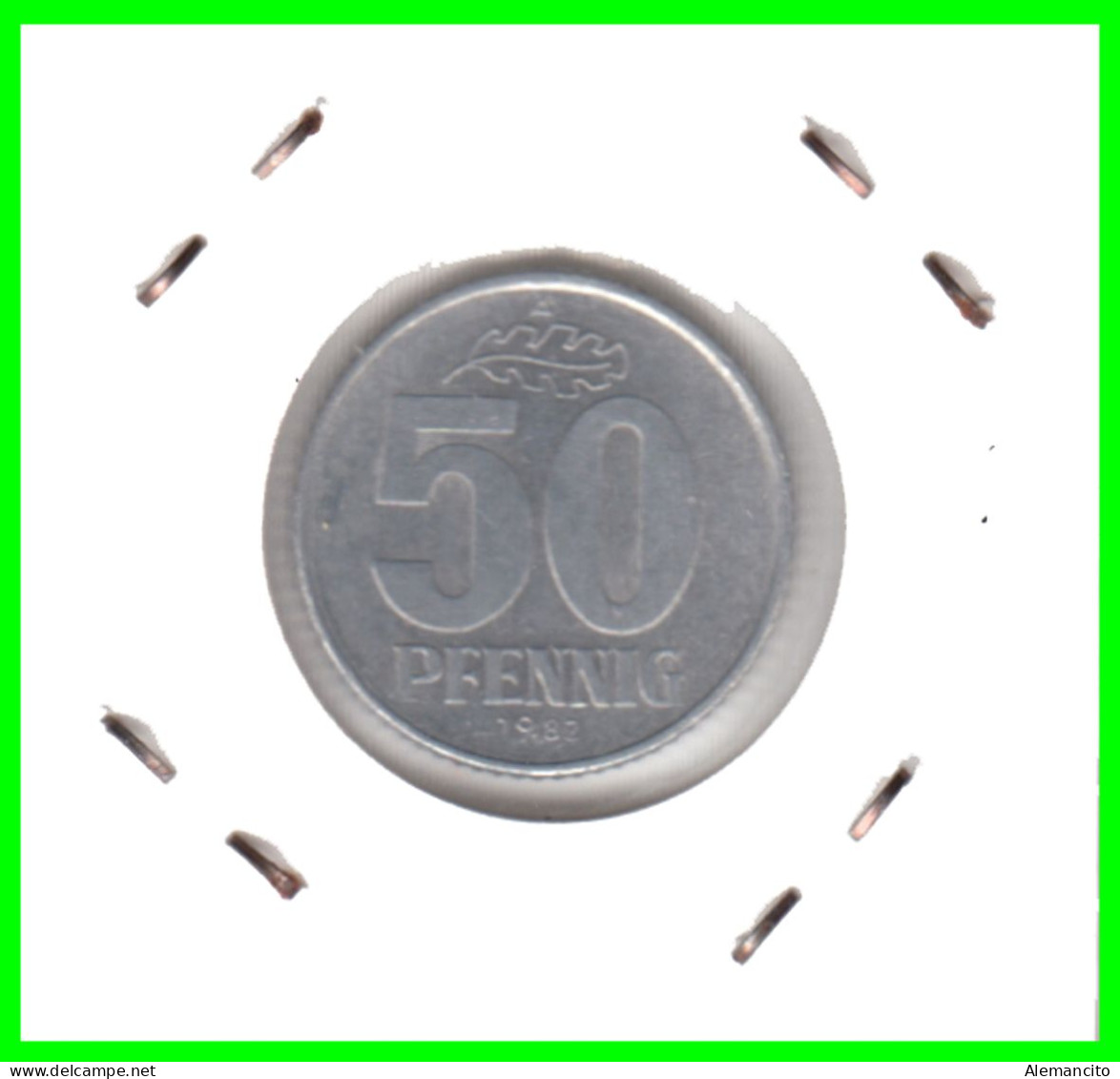 ( GERMANY DDR ) AÑO 1982 REPUBLICA DEMOCRATICA DE ALEMANIA ( DDR ) MONEDAS DE 50 PFENNING ALUMINIO - DE 23 mm. - 50 Pfennig