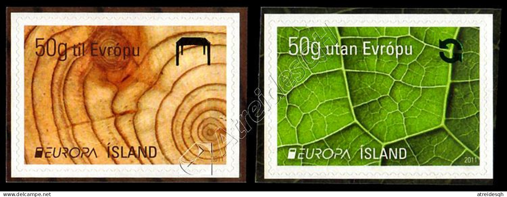 [Q] Islanda / Iceland 2011: Europa - Foreste Da Libretto / Forests, From Booklet ** - 2011