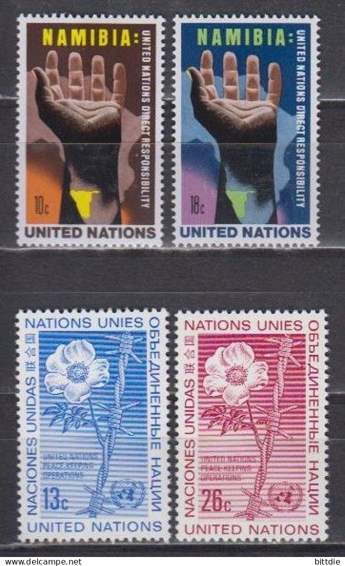 UNO-New York  285/86 + 287/88 , Xx  (J 1962) - Ungebraucht