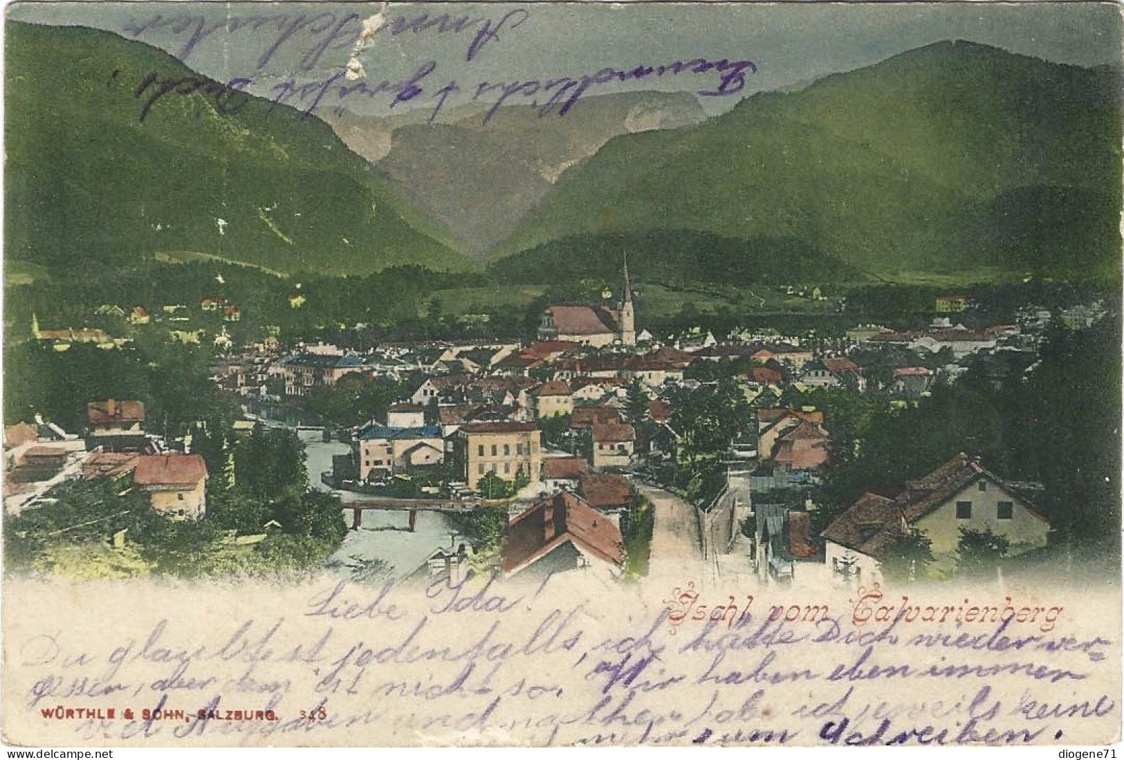 Ischl Vom Calvarienberg 1904 Selten - Bad Ischl