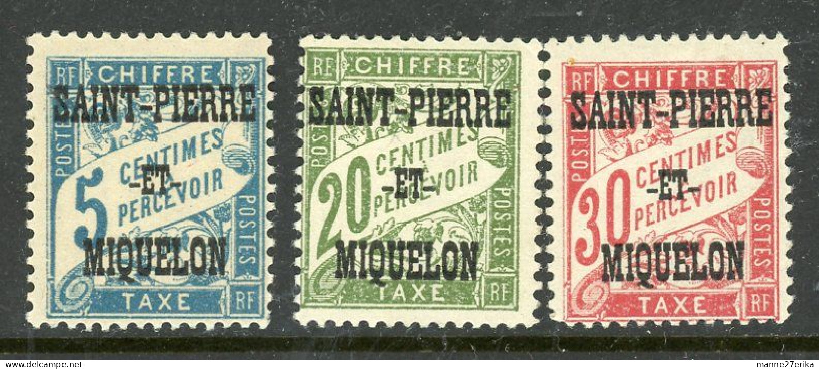 -St.Pierre Et...1920- "Postage Due" MH (*) - Timbres-taxe