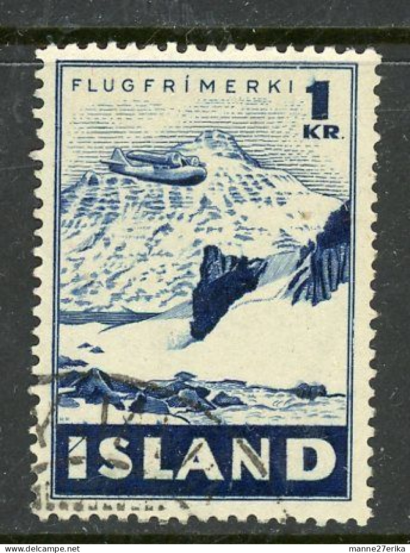 -Iceland-1947-"Plane Over Mountain"   USED - Usados