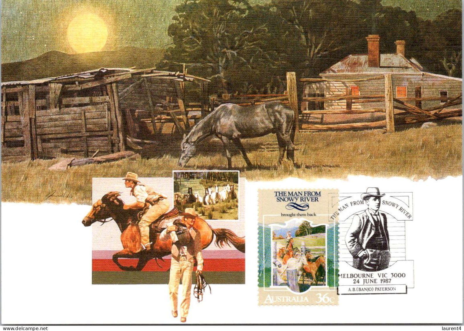 2-11-2023 (1 V10) Australia (early maxicard) The Man from Snowy River 1987 (5)