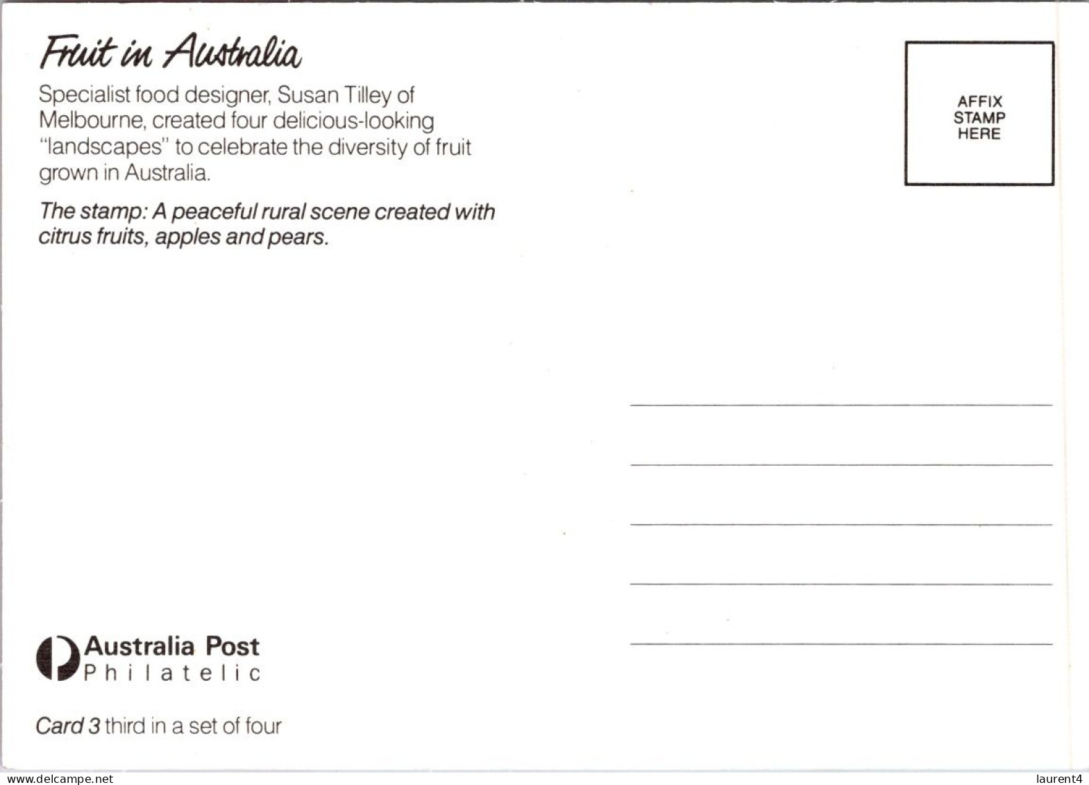 2-11-2023 (1 V10) Australia (early Maxicard) Fruits - 1987 (4) - Cartes-Maximum (CM)