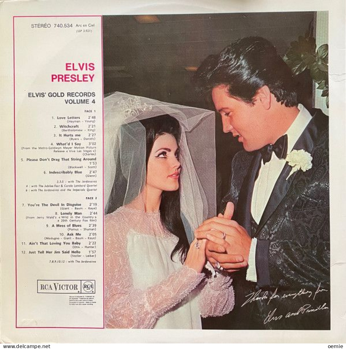 ELVIS  PRESLEY    °°   GOLD RECORDS  VOLUME 4   //   FRANCE 1968 - Otros - Canción Inglesa