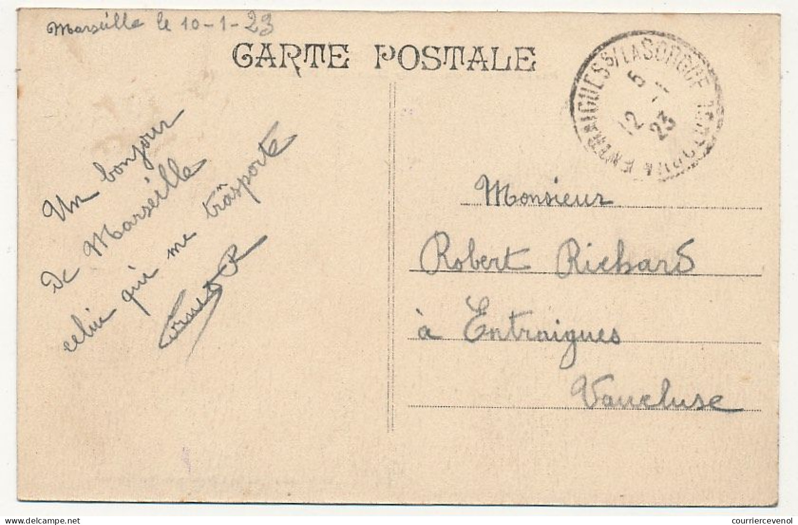 CPA - S.S. André-Chenier, Paquebot Poste Des Messageries Maritimes - OMEC Marseille 1923 Utilisez La Poste Aérienne ... - Dampfer