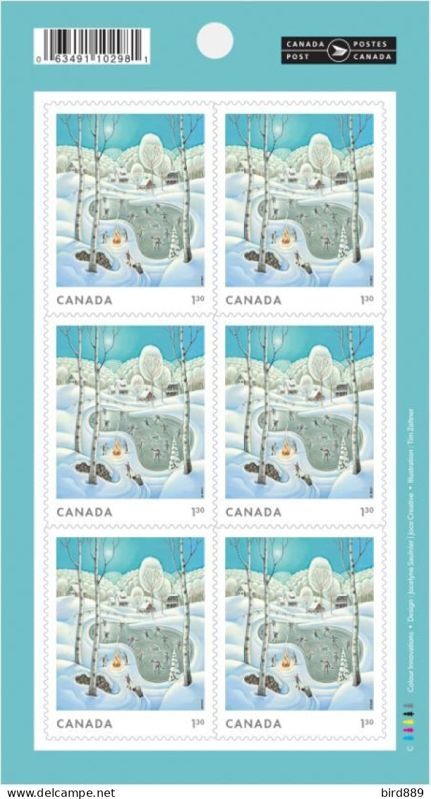 2023 Canada Christmas Winter Scenes USA Rate Full Booklet MNH - Libretti Completi