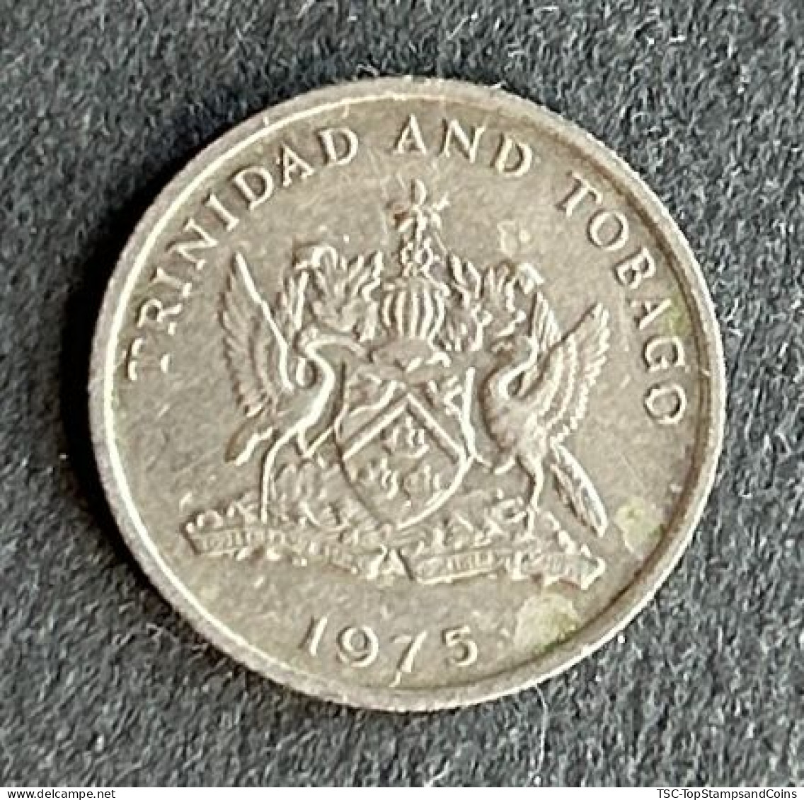 $$T&B500 - Elizabeth II Coat Of Arms / Flaming Hibiscus - 10 Cents Coin - Trinidad & Tobago - 1975 - Trinité & Tobago